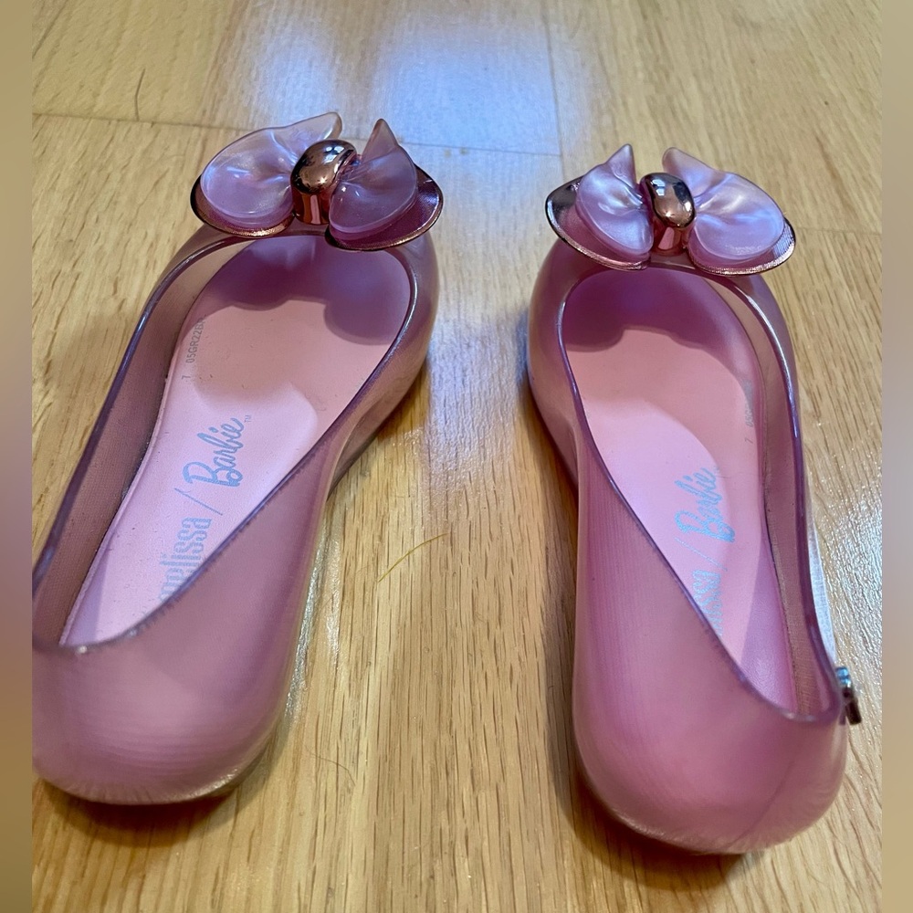 Mini Melissa pink Barbie jelly flats - Picture 3 of 6